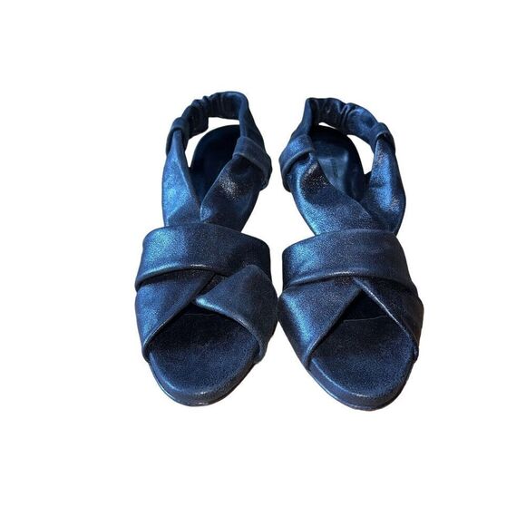 DKNY Rachelle Open Toe Black Leather Pumps Womens Size 10 GREAT CONDITION - Picture 3 of 11